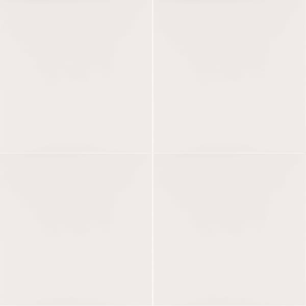 Adella White Satin 18 In. X 18 In. Glazed Porcelain Floor And Wall Tile, 5PK